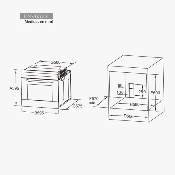 HORNO EAS ELECTRIC EMV65VX - Imagen 2