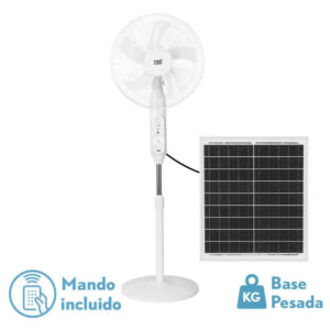 VENTILADOR FABRILAMP SOLAR CLIMA PIE BLANCO 30W C/REMOTO