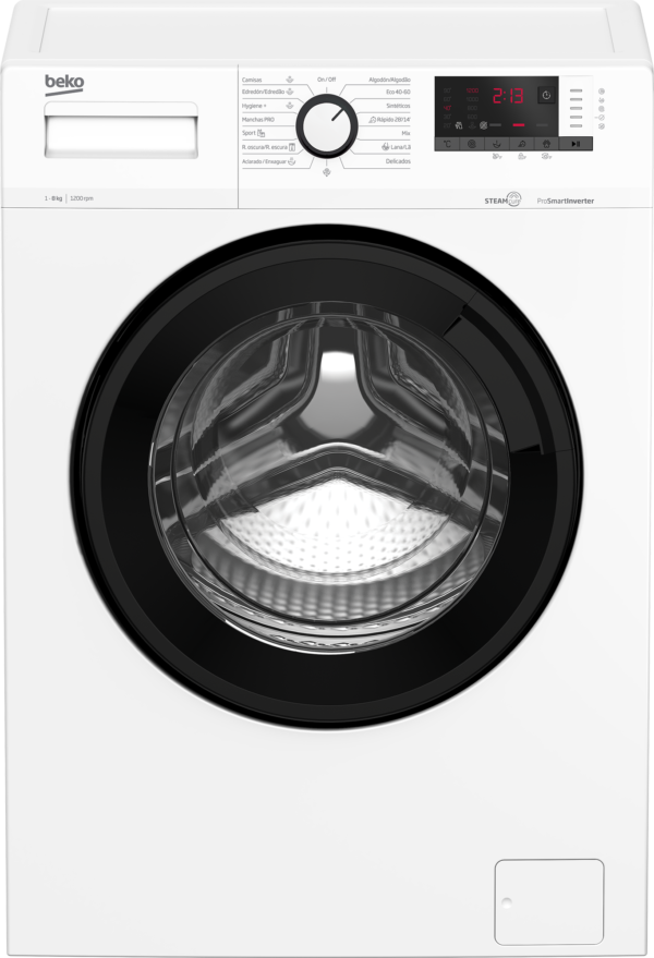LAVADORA BEKO WRA8615XW 8KG 1200RPM A VAPOR