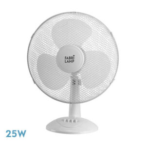 VENTILADOR FABRILAMP CAPE SOBREMESA MEDIANO BLANCO 3VEL 35W OSCILANTE 3ASPAS